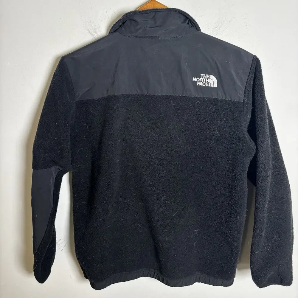 The North Face Denali Polartec boys Black Fleece Full Zip Jacket Coat large